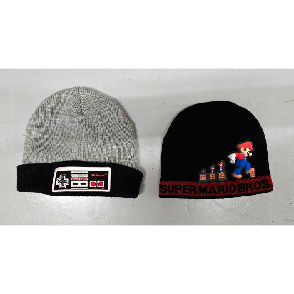Lot of 2, Nintendo Beanies, Mario and NES Controller
